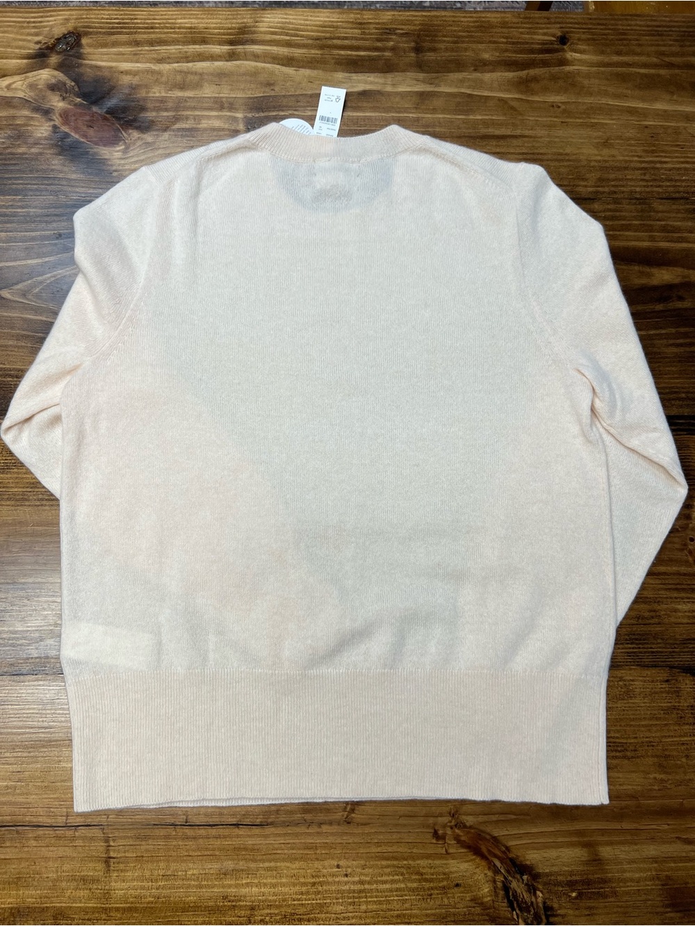 J. Crew Cashmere classic-fit crewneck sweater Heather Natural Cream Size Medium - Picture 10 of 10